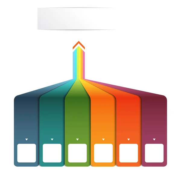 Tiras Verticales Colores Con Perspectiva Sombra Infografía Plantilla Para Opciones —  Fotos de Stock