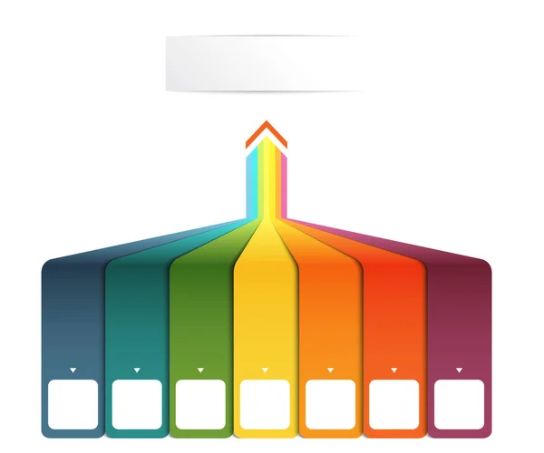Pionowe Kolorowe Paski Perspektywą Cieniem Infografika Szablonu Dla Opcji — Zdjęcie stockowe