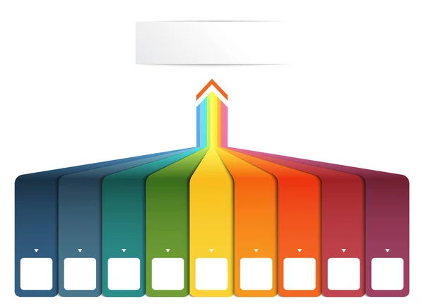 Tiras Verticales Colores Con Perspectiva Sombra Infografía Plantilla Para Opciones — Foto de Stock