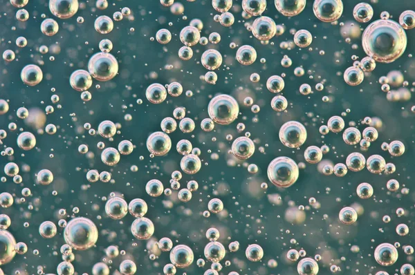 Petites Grandes Bulles Oxygène Dans Liquide Skobeloff — Photo