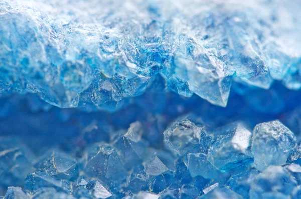Niebieskie Kryształy Fajne Tło Dla Projektów Zimowych Tło Lodu — Zdjęcie stockowe