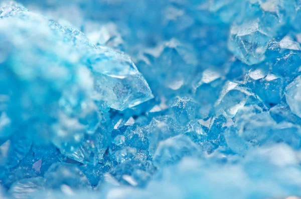 Cristalli Blu Contesto Fresco Progetti Invernali Sfondo Del Ghiaccio — Foto Stock