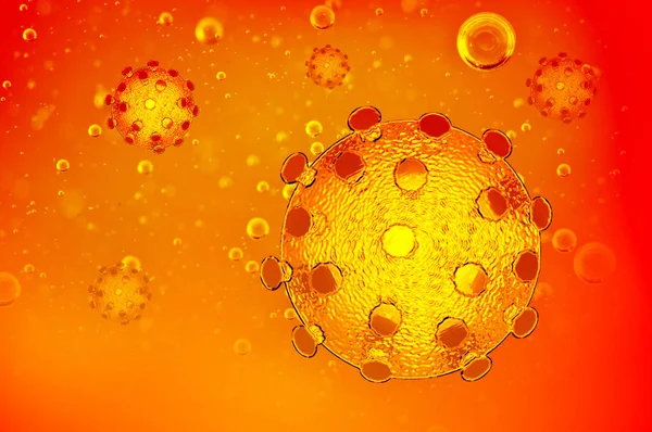 Virus Coronavirus Rörelsen Vätskan Blod Infekterat Begreppet Behandling Och Förebyggande — Stockfoto