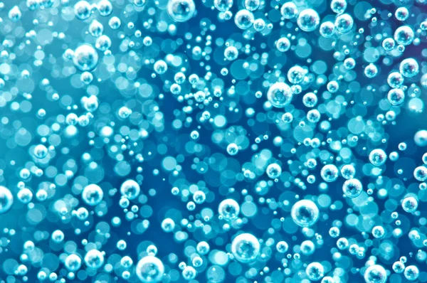 Macro Zuurstofbellen Water Wazige Achtergrond Concept Zoals Ecologie — Stockfoto