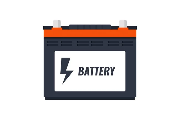 Voiture Icône Batterie Isolé Sur Fond Blanc Accumulateur Batterie Énergie — Image vectorielle