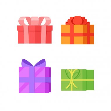 Noel hediye vektör çizim 