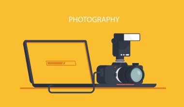 Medya fotoğraf içerik vektör çizim 