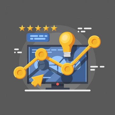 Online istatistik planlama vektör çizim 