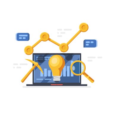 Online istatistik planlama vektör çizim 