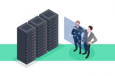 İllüstrasyon ağ sunucusu, vektör 