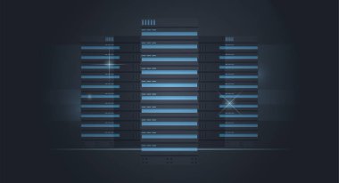 İllüstrasyon ağ sunucusu, vektör 
