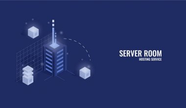 İllüstrasyon ağ sunucusu, vektör 