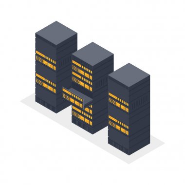 İllüstrasyon ağ sunucusu, vektör 