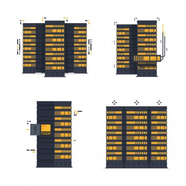 İllüstrasyon ağ sunucusu, vektör 