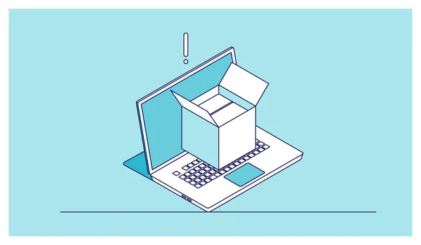 Laptop Objekte Vektor Illustration — Stockvektor