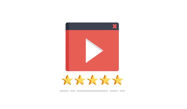 Classificação Site Forma Estrelas Positivo App Rating Video Serviço Rating —  Vetores de Stock