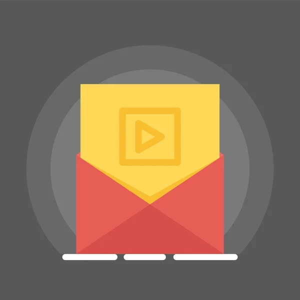 Envelope Aberto Com Carta Mail Email Marketing Conceito Publicidade Internet — Vetor de Stock