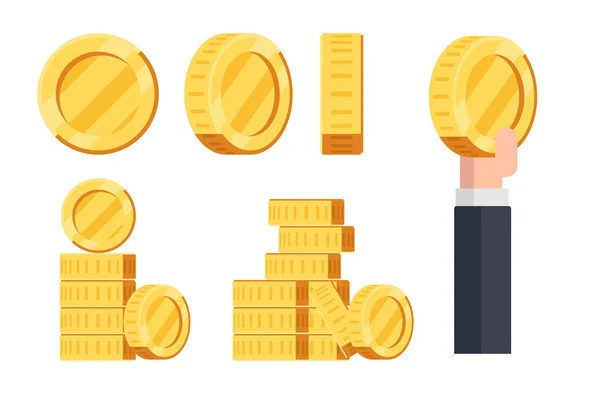 Homme Tient Dans Main Dollar Illustration Vectorielle Stock Style Plat — Image vectorielle
