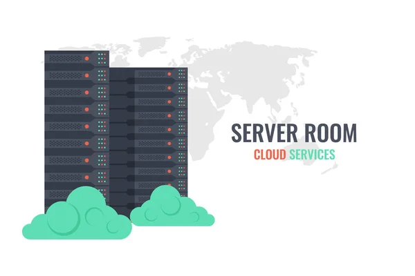 Illustrazione Del Server Rete Vettore — Vettoriale Stock