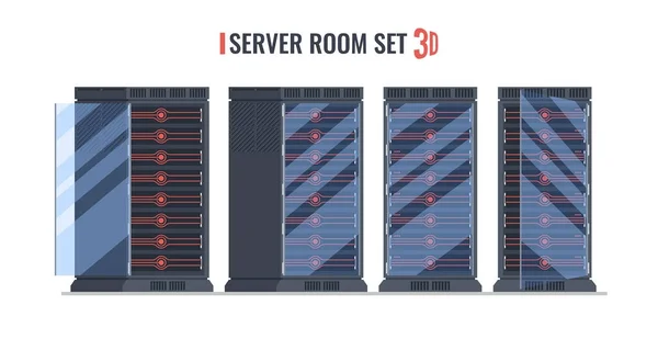 Server_room_red_ultra — Stockový vektor