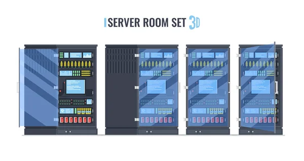 Abbildung Des Netzwerk Servers Vektor — Stockvektor