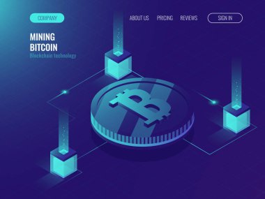 Araştırma bitcoin Kripto para birimi için sunucu odası