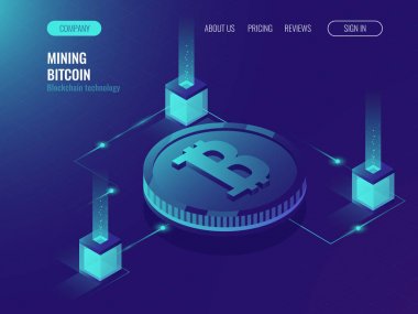 Araştırma bitcoin Kripto para birimi için sunucu odası 
