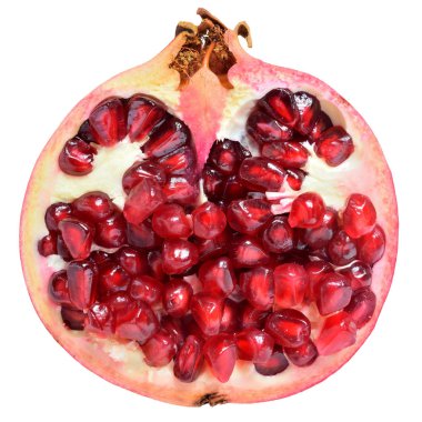 Nar üstten görünüm izole kesmek