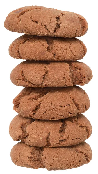 Chocolade chip cookies toren geïsoleerd — Stockfoto