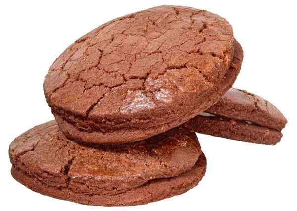 Smakelijk chocoladeschilferkoekjes geïsoleerd — Stockfoto