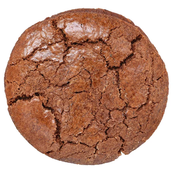 Chutný čokoláda čip cookies detail pohled shora izolované — Stock fotografie