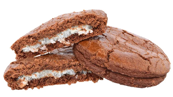 Λαχταριστά σοκολατένια μπισκότα απομονωμένες — Φωτογραφία Αρχείου