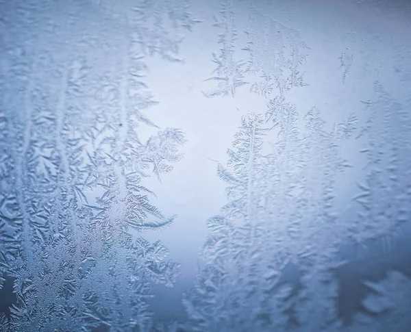 Vidro gelado padrão natural close-up — Fotografia de Stock