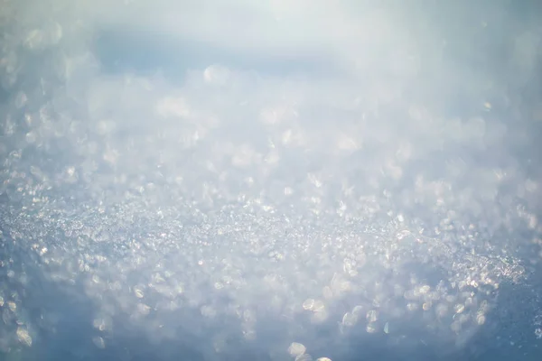 Makrohintergrund von Neuschnee — Stockfoto