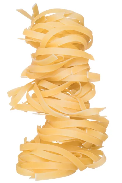 Pasta Nido Torre Vicino Uno Sfondo Bianco Isolato — Foto Stock