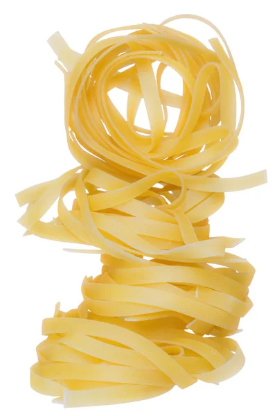 Pasta Nido Torre Vicino Uno Sfondo Bianco Isolato — Foto Stock