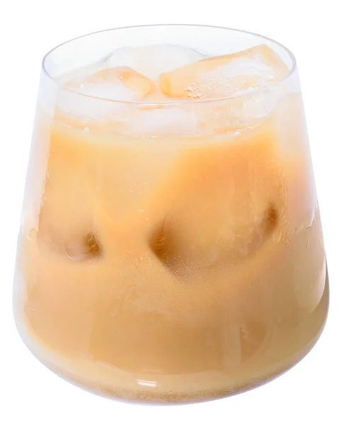 Glass with iced coffee isolated Stock Picture