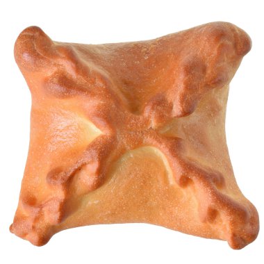 Pişmiş börekler izole edilmiş.