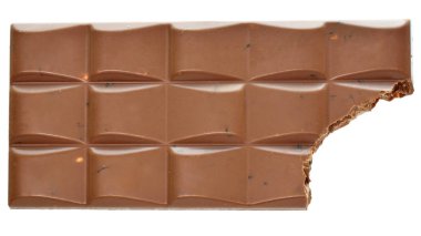 Isırılmış çikolatalı üst görünüm