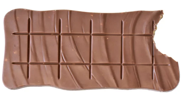 Tafel Schokolade von oben isoliert — Stockfoto