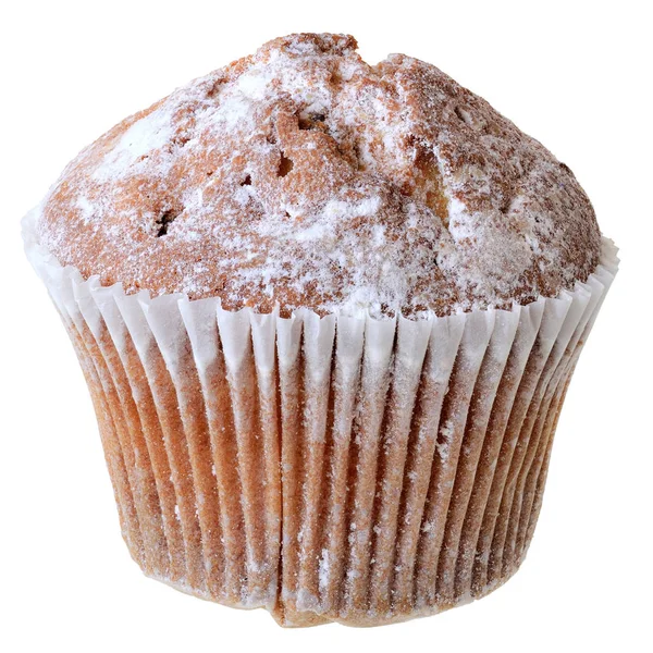 Muffinka ozdobiona cukrem pudrem — Zdjęcie stockowe