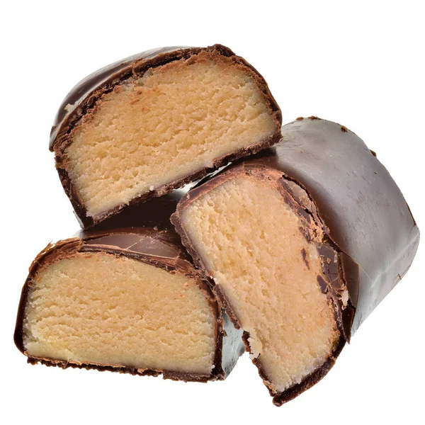 Chocolate barra de mazapán aislado — Foto de Stock