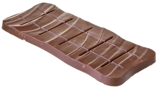 Bar of chocolate top view isolated — Stock Photo, Image