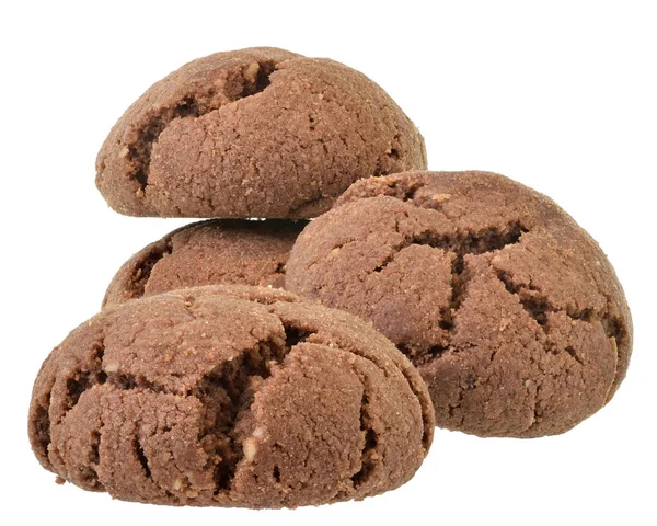 Στρογγυλό muesli μπισκότα με σοκολάτα απομονωμένη — Φωτογραφία Αρχείου