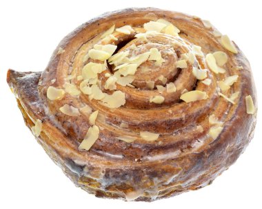 Tereyağlı salyangoz yakın plan izole edilmiş.