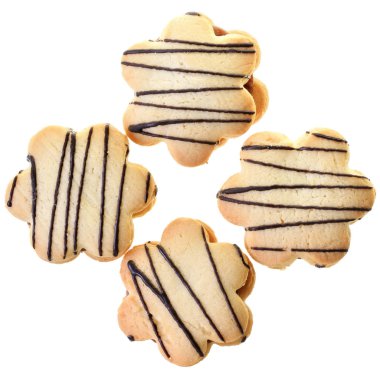 Çikolatalı ve kremalı kurabiye sandviçi.