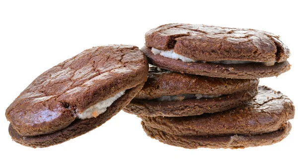 Appetizing chocolate chip cookies isolated — Stock Photo, Image