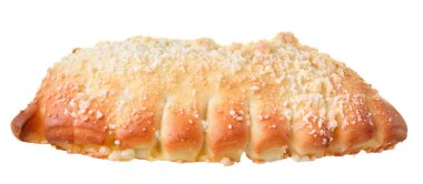 Şekerli çörek ve izole edilmiş fıstık cipsi.