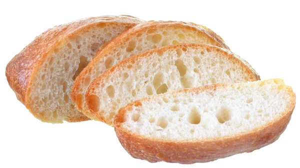 Pan fresco rebanado aislado — Foto de Stock