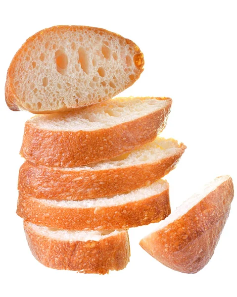 Tower fresh slice bread isolated — 스톡 사진